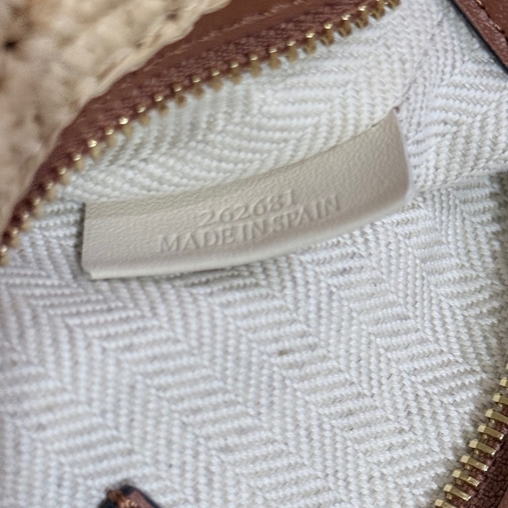 Loewe Slit Pochette Raffia Crossbody Bag - Picture 10 of 10